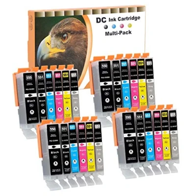 Abbildung von D&amp;C 24x Druckerpatronen Kompatibel für Canon PGI 550 XL CLI 551 Pixma MG6450 MG6650 MG7100 MG7150 MG7550 MX925 iP7200 iP7250 MG5400 Series MG5450 MG5550 MG5650 MG5655 MX725 MX920 iP8750