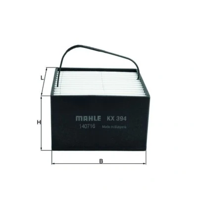 Abbildung von MAHLE ORIGINAL KX 394 Kraftstofffilter Filtereinsatz, Vorfilter, mit Filterheizung