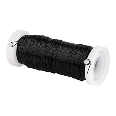 Abbildung von Ideen mit Herz Metalldraht 0,30 mm ø 50 m lang Schmuckdraht aus Eisen, verchromt farbig lackiert ideal zum Basteln von Schmuck schwarz