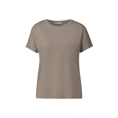 Abbildung von STREET ONE Damen A323114 Shirt in Unifarbe, Stone Brown, 42