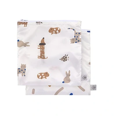 Abbildung von LÄSSIG Wiederverwendbarer Aufbewahrungs Beutel Snack Tasche 2 Stück/Snack Bag Little Mateys royal blue