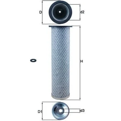 Abbildung von MAHLE ORIGINAL LXS 214 Sekundärluftfilter