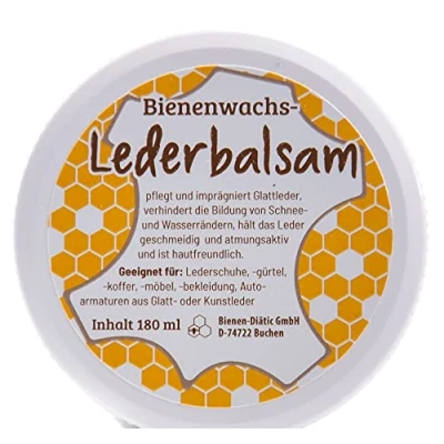 Abbildung von Bienen Diätic Bienenwachs Lederbalsam Lederpflege 180 ml Geeignet für: Lederschuhe, Gürtel, Koffer, Möbel, Kleidung, Autobeschläge aus Glatt oder Kunstleder.