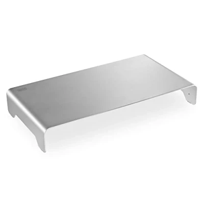 Abbildung von DIGITUS Designer Monitor Erhöhung aus Aluminium Bildschirm Ständer Traglast 10 kg Nicht Rutschend Silber