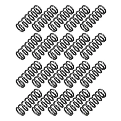 Abbildung von sourcing map 20 Stück Druckfeder Druckfedern Spiralfeder Stahlfeder 1.2mm Drahtdurchm. 9mm Außendurchm. 25mm Freie Länge Federstahl, Schwarz