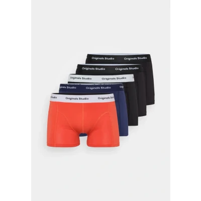 Abbildung von Jack &amp; Jones Jacvesterbro Solid Trunks 5 PACK Panties, Herren, Größe: Medium, Black/summer fig/dark navy