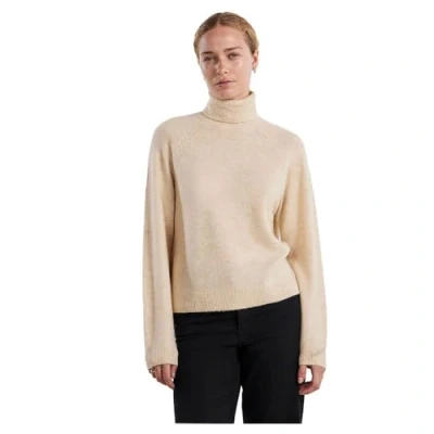 Abbildung von Pieces Juliana Rollneck Strickpullover, Damen, Größe: Medium, Whitecap gray