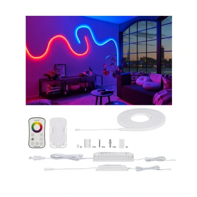 Abbildung von Paulmann 70966 MaxLED Flow Strip 27 Watt LED Stripe Basisset dimmbar 3m RGB Weiß Kunststoff