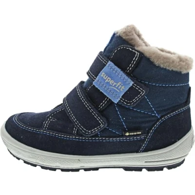 Abbildung von Superfit Groovy mit Lammfellfutter warm gefütterte Gore Tex Schneestiefel, BLAU/BLAU 8000, 21 EU