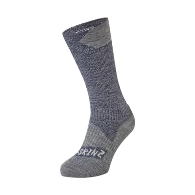 Abbildung von Sealskinz Unisex Allwetter Wasserdichte Socken Mittellang, Blau, M