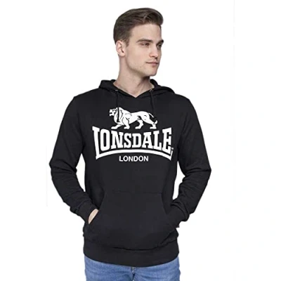 Abbildung von Lonsdale London Herren Gosport 2 Kapuzenpullover, Schwarz, S EU