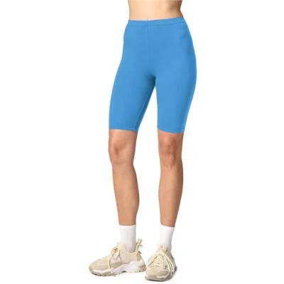 Abbildung von Merry Style Damen Sport Leggings kurz Sportleggings Radlerhose Sporthose aus Viskose MS10 145 (Blau, M)