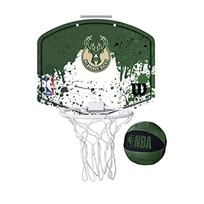 Abbildung von Wilson MINI Basketballkorb NBA TEAM HOOP, MILWAUKEE BUCKS, Kunststoff