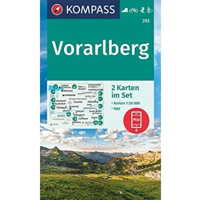 Abbildung von KOMPASS Wanderkarten Set 292 Vorarlberg (2 Karten) 1:50.000: inklusive Karte zur offline Verwendung in der App. Fahrradfahren. Skitouren. Langlaufen.