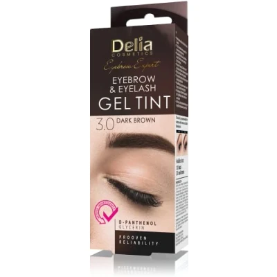 Abbildung von Delia Cosmetics Augenbrauen und Wimpernfärbung Dunkelbraun Lang anhaltende Wirkung bis zu 14 Tage Farbe für Wimpern 15ml