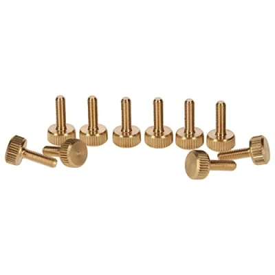 Abbildung von PrecisionGeek Messing Rändelschrauben M4 x 10mm (10 Stück) Computerschrauben