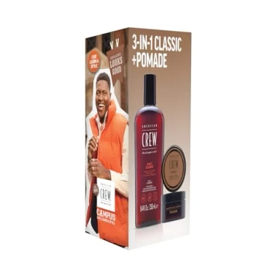 Abbildung von American Crew SET 3IN1 Classic Shampoo + Pomade Haarset, Herren, Größe: One Size, 0
