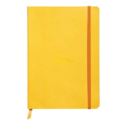 Abbildung von Rhodia 117416C Notizheft (mit weichem Umschlag, liniert, 80 Blatt, DIN A5, 14,8 x 21 cm) 1 Stück dottergelb