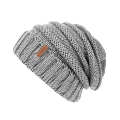 Abbildung von FURTALK Gestrickte Winter Slouchy Beanie Mütze Oversized Unisex Crochet Cable Ski Cap Baggy Slouch Hüte für Frauen Männer, Grau, Einheitsgröße