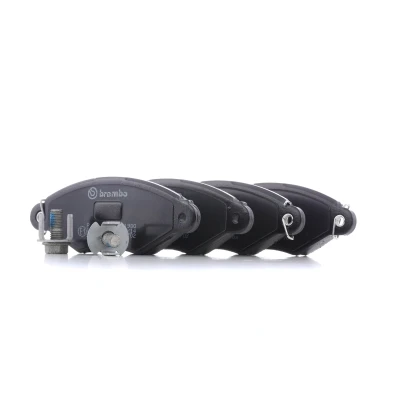 Abbildung von BREMBO P 61 098 Bremsbelagsatz exkl. Verschleißwarnkontakt mit Bremssattelschrauben ohne Zubehör PEUGEOT: 206 Hatchback, 306 J5 Minibus