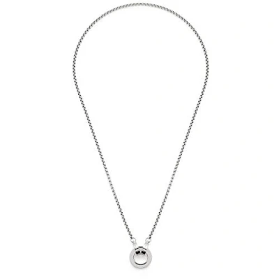 Abbildung von JEWELS BY LEONARDO Halskette Clip &amp; Mix Lolita Venezianer Kette aus silberfarbenem Edelstahl kurze Basickette mit Ring für Charm Anhänger 43 cm Länge Schmuck Geschenk Damen 018411