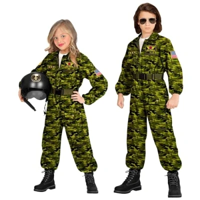 Abbildung von W WIDMANN MILANO Party Fashion Kinderkostüm Kampfjetpilot, Overall, Pilot, Uniform, Faschingskostüme