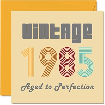 Abbildung von Geburtstagskarten zum 39. Geburtstag für Männer und Frauen Vintage 1985 Aged To Perfection 39 Lustig Sie Ihn 145 mm x Glückwunschkarten