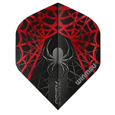 Abbildung von WINMAU Prism Alpha Black &amp; Red Extra Dicke Dart Flights 1 Sätze pro Packung (3 insgesamt)