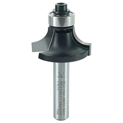 Abbildung von ENT 14292 Abrundfräser HW, Schaft (S) 8 mm, Durchmesser (D) 28,6 NL 12,7 R SL 32 mit Kugellager