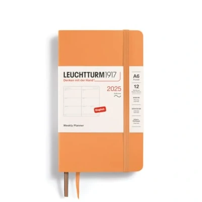 Abbildung von LEUCHTTURM1917 370683 Wochenkalender 2025, Pocket A6 Softcover 12 Monats Planer, liniert Apricot, Englisch