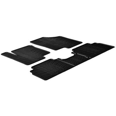 Abbildung von Gledring 0234 Fußmattensatz Gummi vorne und hinten 5 schwarz 750mm 550mm