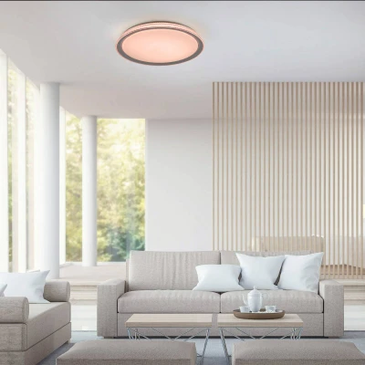 Abbildung von JUST LIGHT Deckenleuchte »Ls KARI«, 1 flammig, Leuchtmittel LED Board fest integriert, RGB+tunable white, Infrarot inkl., Fernbedienung, Smarthome fähig