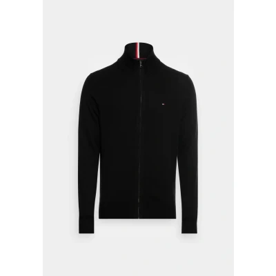 Abbildung von Tommy Hilfiger PIMA ZIP THRU Strickjacke, Herren, Größe: XS, Black