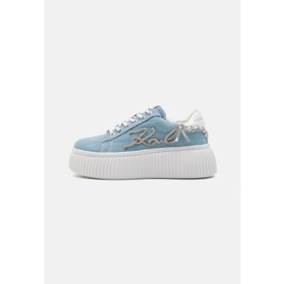 Abbildung von KARL Lagerfeld Kreeper Whipstitch Sneaker low, Damen, Größe: 38, Light blue denim Schuhe