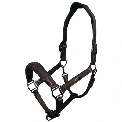 Abbildung von Equestrian Stockholm SS&#039;24 Modern Breeze Glimmer Brown Anatomic Leather Halter