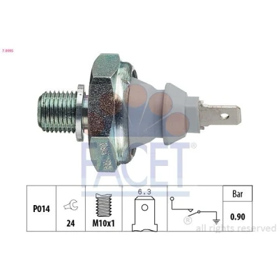 Abbildung von FACET 7.0095 Öldruckschalter M10x1 1 Made in Italy OE Equivalent AUDI: 100 C4 Saloon, 80 B4 90 B3, VOLKSWAGEN: GOLF 4, 3, 2
