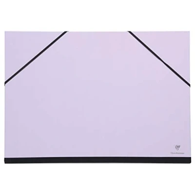 Abbildung von Clairefontaine 144803C Zeichenmappe Maya mit Gummizugverschluß, praktisch und robust, 28 x 38cm, 1 Stück, Lila