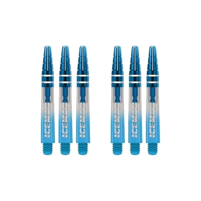 Abbildung von RED DRAGON Gerwyn Price Nitrotech Blau getaucht mit blauem Top Kurz Dart Stiele 2 Sets pro Packung (insgesamt 6 Stiele)