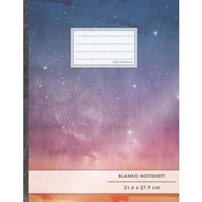 Abbildung von Blanko Notizbuch A4 Format, 100+ Seiten, Soft Cover, Register, „Sternhimmel“ Original #GoodMemos Blank Notebook Perfekt als Zeichenbuch, Skizzenbuch, Sketchbook, Leeres Malbuch