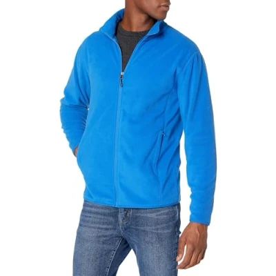 Abbildung von Amazon Essentials Herren Fleecejacke mit durchgehendem Reißverschluss (in Big und Tall erhältlich), Kobaltblau, S