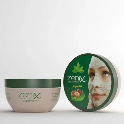 Abbildung von Zenix Clay Face Mask Argan Oil 350gr Gesicht Maske mit Tonerde Gesichtskur Arganöl Gesichtspflege für Männer gegen Pickel, Mitesser und Unreinheiten Kil Maskesi