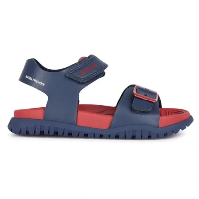 Abbildung von Geox J FUSBETTO BO Sandal, Navy/RED, 35 EU