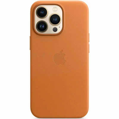 Abbildung von Apple Leder MagSafe Hülle iPhone 13 Pro Max Golden Brown MM1L3ZM/A