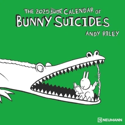 Abbildung von Bunny Suicides 2025 Wand Kalender Broschüren 30x30 30x60 geöffnet Cartoon