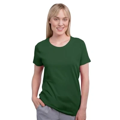 Abbildung von HRM Damen Luxury Round F T Shirt, Bottle Green, M