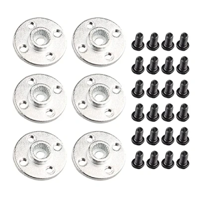 Abbildung von HALJIA 6 Stücke 25T Aluminium Servo Arm Runde Typ Disc Metall Ruder Hörner Für DIY Roboter