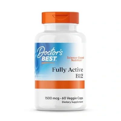 Abbildung von Doctor&#039;s Best, Fully Active B12, 1.500mcg, 3 Tages Depot, 60 vegane Kapseln, Laborgeprüft, Vitamin Glutenfrei, Sojafrei, Vegetarisch
