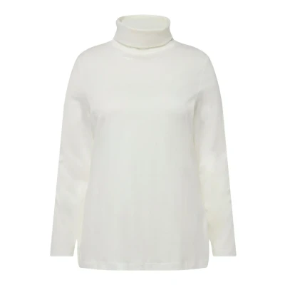 Abbildung von Ulla Popken Grosse GRÖSSEN BIS 64 Rollkragen Langarmshirt, Damen, Größe: 42/44, Off white