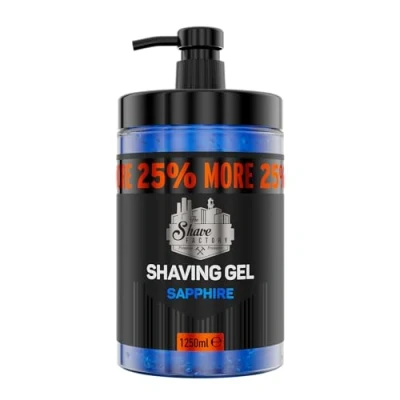 Abbildung von The Shave Factory Shaving Gel Perfektes Rasiererlebnis, Feuchtigkeit, Schutz und Komfort für Männer Premium Rasiergel eine ultra glatte erfrischende Rasur (Sapphire, 1250ML)