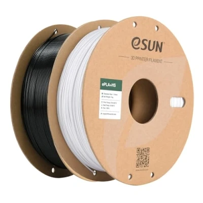 Abbildung von eSUN PLA+ Filament 1.75mm, PLA+HS Hochgeschwindigkeitsdruck 3D Drucker Maßgenauigkeit +/ 0.03mm, 1KG Spule (2.2 LBS) Speedy PLA Plus (Schwarz + Kaltes Weiß, 2KG)